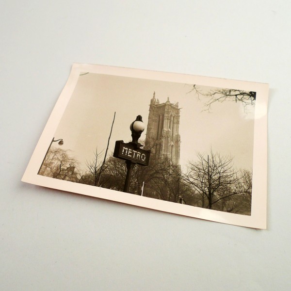 Photo Paris vintage Tour Saint-Jacques et Métro circa 1960 Souviens Toi De Paris