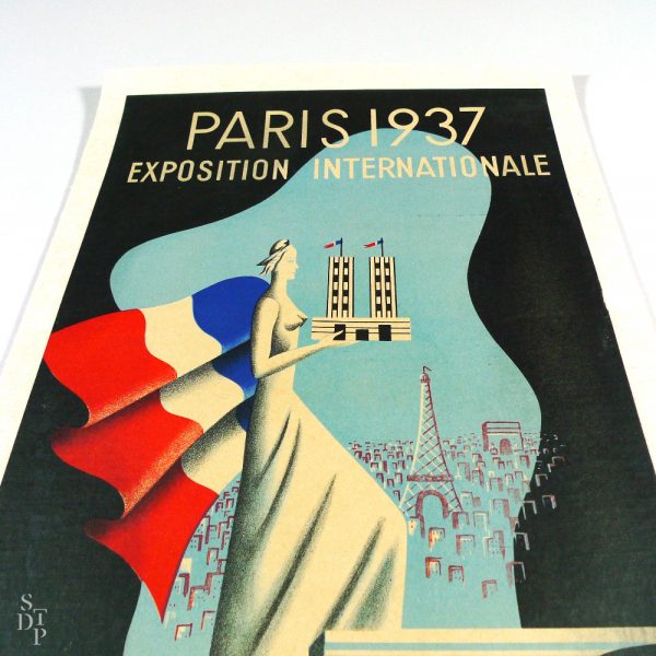 Paris International Exhibition poster, Villemot Bouissoud 1937 view 4 STDP