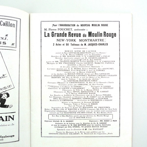 Programme Moulin Rouge, E. Halouze - Circa 1925 STDP 984 vue 5