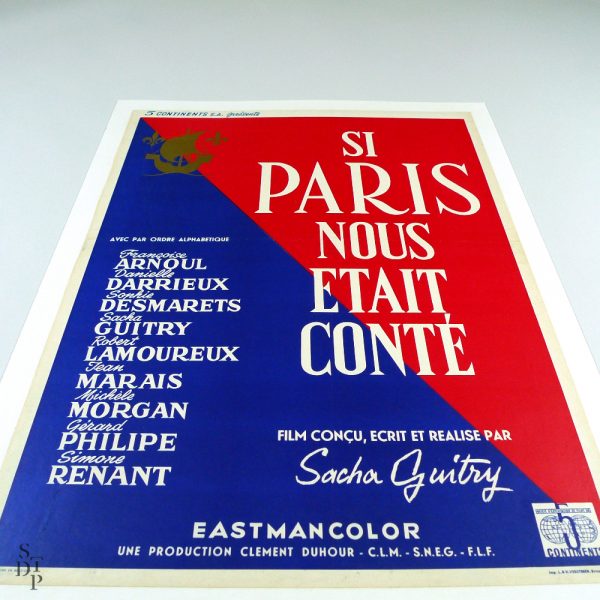 Si Paris nous état conté S. Guitry Affiche 1955 Souviens Toi De Paris 871 vue 2