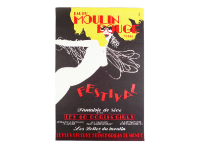 Affiche Moulin Rouge revue Festival Rene Gruau 1973 Souviens Toi De Paris vintage poster vue 0