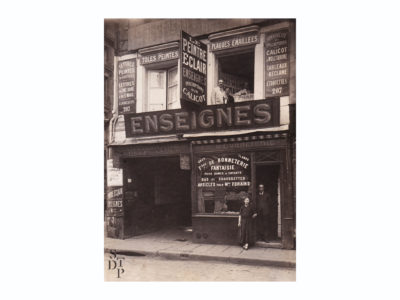 Paris vintage signpainter Le Peintre Eclair Enseignes circa 1910 rue Saint Martin STDP view 0