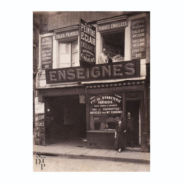 Paris vintage signpainter Le Peintre Eclair Enseignes vers 1910 rue Saint Martin STDP vue 0