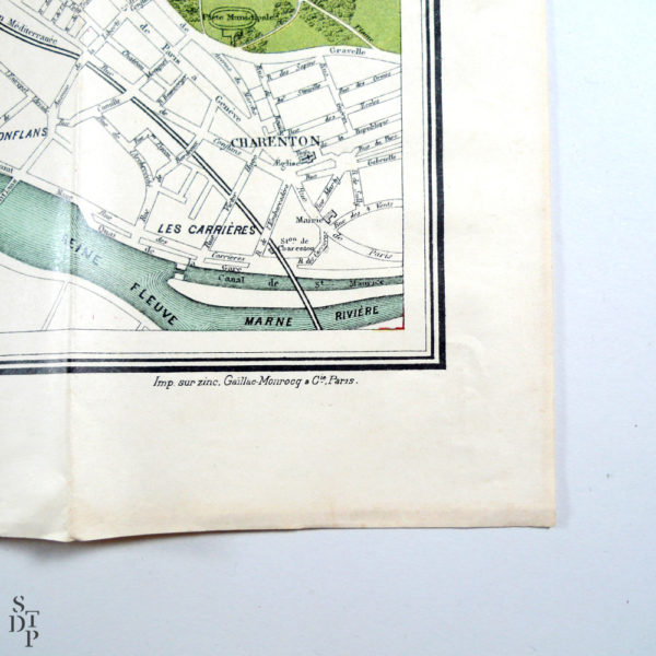 Antique Paris map Emile Guérin Souviens Toi De Paris 1123 view 3