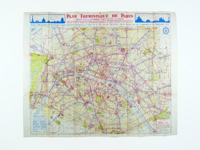 Ancien Plan touristique de Paris 1937 Souviens Toi De Paris vue 0 Paris vintage