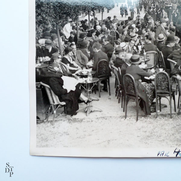 Photo ancienne le Select et sa terrasse les Champs-Élysées 1938 stamp 40 Souviens Toi De Paris vue 2