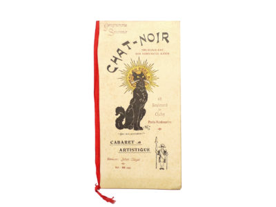 Ancien programme du Caveau du Chat Noir 1914 vue 0 Souviens Toi De Paris Montmartre vintage  antique french Black Cat