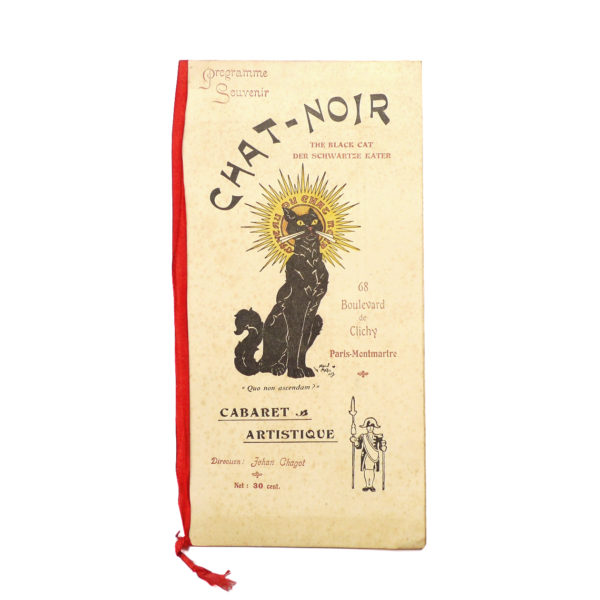 Ancien programme du Caveau du Chat Noir 1914 vue 0 Souviens Toi De Paris Montmartre vintage  antique french Black Cat