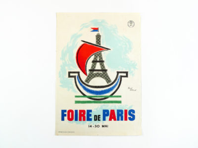 Affiche Jean Carlu Foire de Paris 1955 Souviens Toi De Paris vue 0 vintage french poster