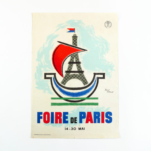 Affiche Jean Carlu Foire de Paris 1955 Souviens Toi De Paris vue 0 vintage french poster