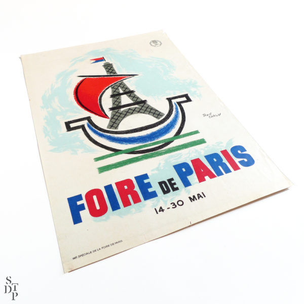 Affiche Jean Carlu Foire de Paris 1955 Souviens Toi De Paris vue 12 vintage french poster