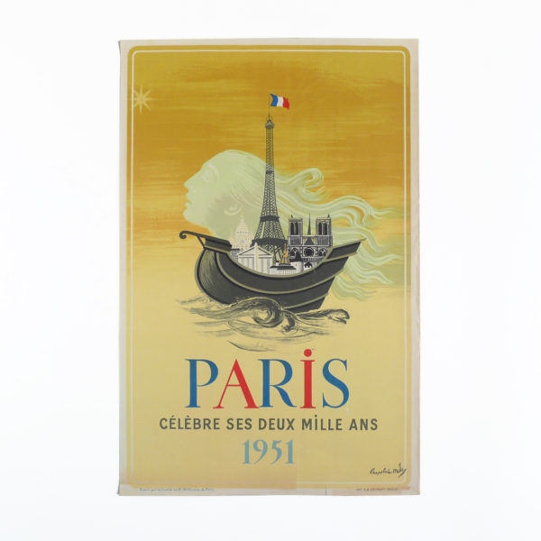 Affiche Paris célèbre ses deux mille ans Chapelain-Midy 1951 Souviens Toi De Paris vue 0 french vintage poster