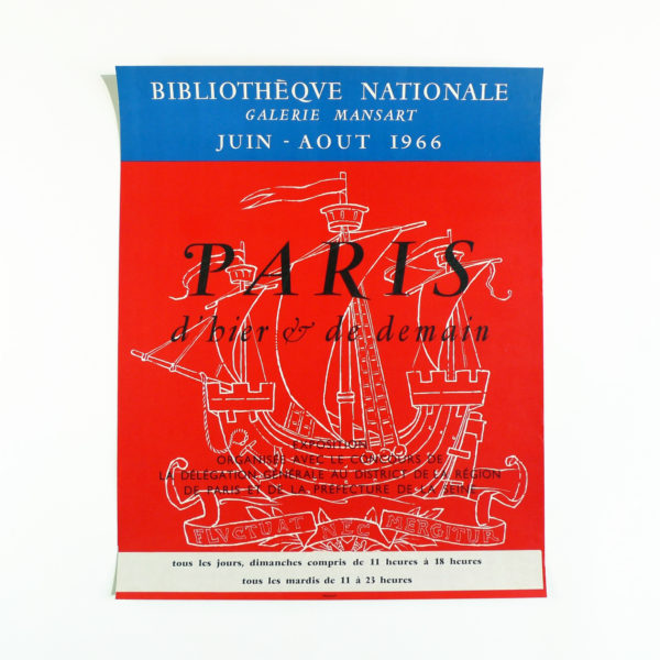 Affiche Paris d'hier et de demain Bibliothèque Nationale Mansart Mourlot 1966 vue 0 Souviens Toi De Paris french vintage poster