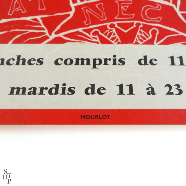 Affiche Paris d'hier et de demain Bibliothèque Nationale Mansart Mourlot 1966 vue 2 Souviens Toi De Paris vintage