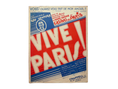 Partition Vive Paris grand format Casino de Paris 1933 - Souviens Toi De Paris vue 0 vintage music sheet