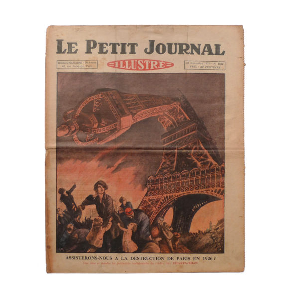 Le Petit Journal Illustré 22 novembre 1925 prédictions du Fakir Fhakya-Khan destruction de Paris en 1926 Souviens Toi De Paris vue 0 vintage Tour Eiffel