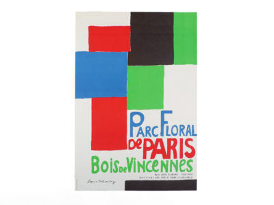 Ancienne affiche Parc Floral de Paris Bois de Vincennes Sonia Delaunay Souviens Toi De Paris vue 0 french vintage poster