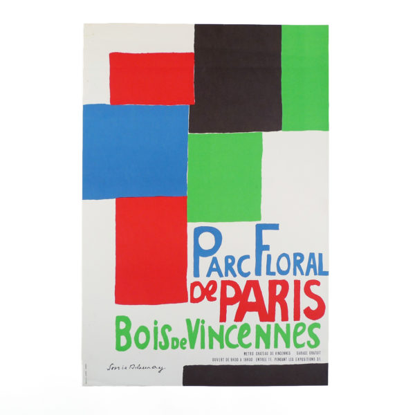 Ancienne affiche Parc Floral de Paris Bois de Vincennes Sonia Delaunay Souviens Toi De Paris vue 0 french vintage poster