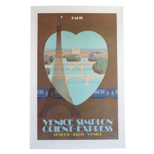 Ancienne affiche Venise Simplon Orient Express Fix Masseau 1981 Souviens Toi De Paris vue 0 vintage poster