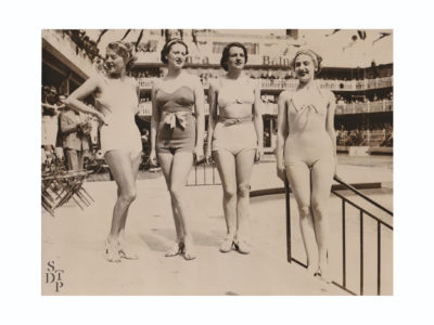 Photographie ancienne Fête de l'eau piscine Molitor 1935 Souviens Toi De Paris vue 0 paris vintage fashion