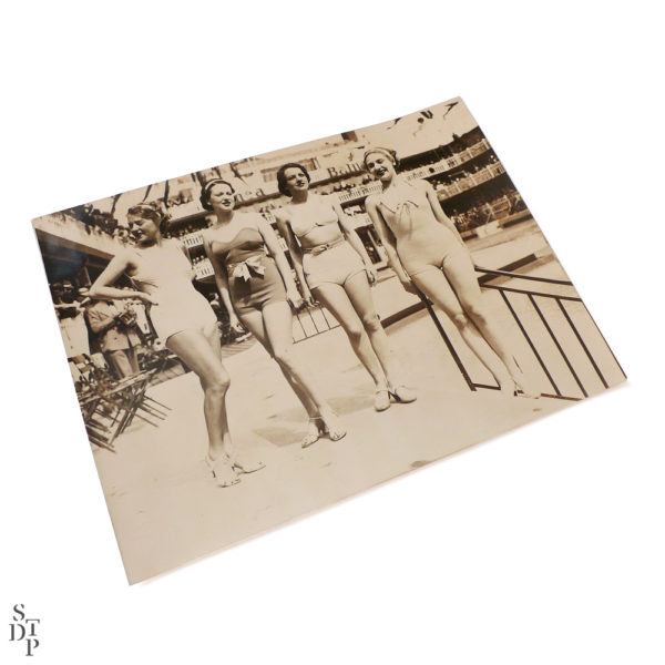 Photographie ancienne Fête de l'eau piscine Molitor 1935 Souviens Toi De Paris vue 1