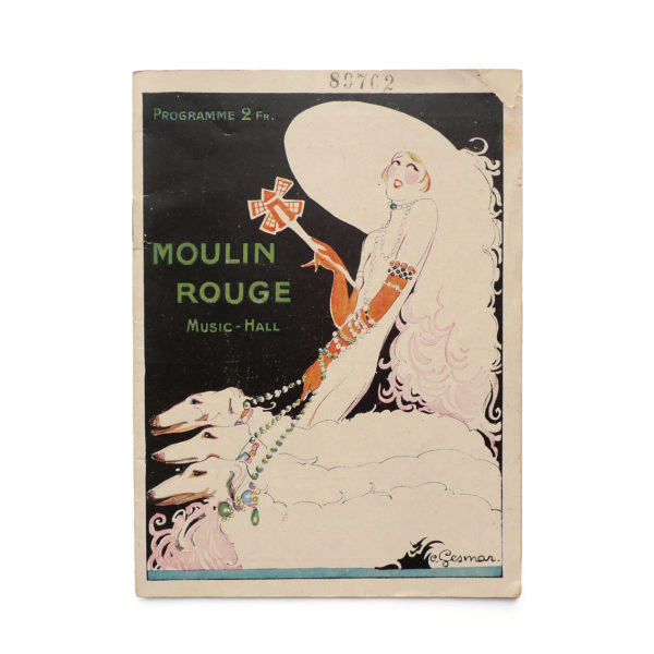 Programme du Moulin Rouge revue Mistinguett Charles Gesmar 1925 Souviens Toi De Paris vintage souvenir shop vue 0