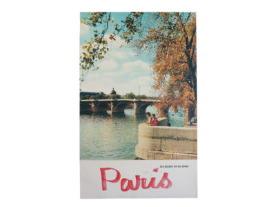 Ancienne affiche Paris tourisme Quais de Seine Pont Neuf Souviens Toi De Paris vue 0 vintage poster circa 1960