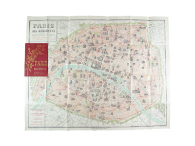 Ancien plan de Paris monumental Taride 1906 Souviens Toi De Paris vintage map vue 0